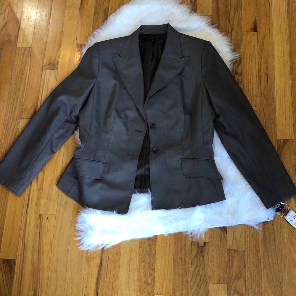 NWT - Mocha Anne Klein suit blazer size 12